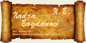 Nadja Bogdanov vizit kartica